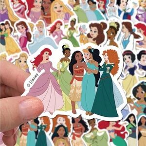 50PCS Genuine  Anime Princess Waterproof Phone Case Decorative Stickers